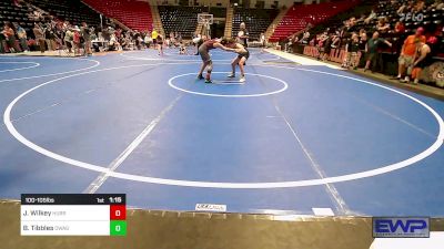 100-105 lbs Quarterfinal - Jaxon Wilkey, HURRICANE WRESTLING ACADEMY vs Beckham Tibbles, Owasso Youth Wrestling