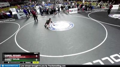 87 lbs Champ. Round 2 - Garret Taylor, California vs Gabriel Regnier, Socal Grappling Wrestling Club