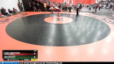 220 lbs Cons. Round 5 - Luke Liberatore, Chicago (MARIST) vs Kai Calcutt, Wilmette (LOYOLA)