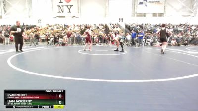 145 lbs Cons. Round 2 - Evan Nesbit, Franklinville Wrestling Club vs Liam Jaskierny, BH-BL Youth Wrestling