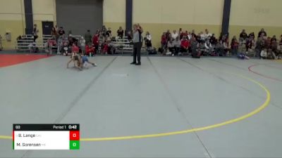 60 lbs Cons. Semi - Brogan Lange, Caledonia vs Maclin Sorensen, MN Elite