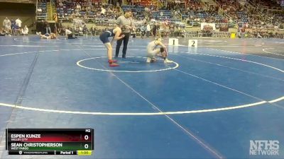 145 lbs Cons. Round 2 - Espen Kunze, Valley City vs Sean Christopherson, West Fargo