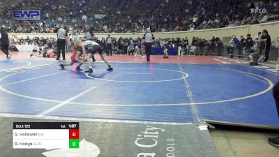 92 lbs Round Of 32 - Gage Hollowell, Elgin Wrestling vs Bentley Hodge, Glenpool Warriors