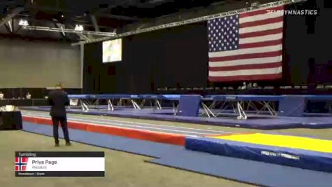 Priya Page - Tumbling, Wasatch - 2021 USA Gymnastics Championships