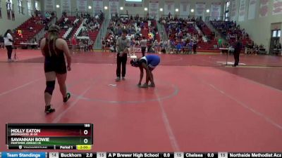 185 lbs Round 1 - Molly Eaton, Brookwood Jr-Sr vs Savannah Bowie, Mortimer Jordan HS