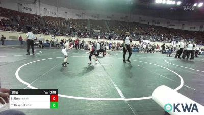 66 lbs Consi Of 4 - Sterling Gunn, Barnsdall Youth Wrestling vs Colton Graybill, Bridge Creek Youth Wrestling