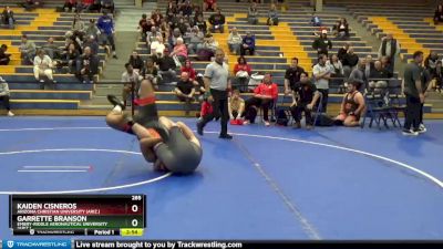 285 lbs Cons. Round 2 - Kaiden Cisneros, Arizona Christian University (Ariz.) vs Garrette Branson, Embry-Riddle Aeronautical University (Ariz.)