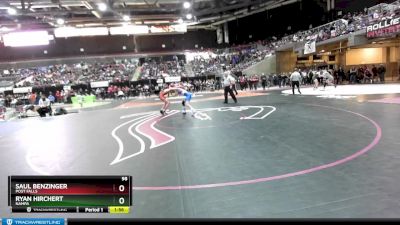 98 lbs Champ. Round 2 - Ryan Hirchert, Nampa vs Saul Benzinger, Post Falls