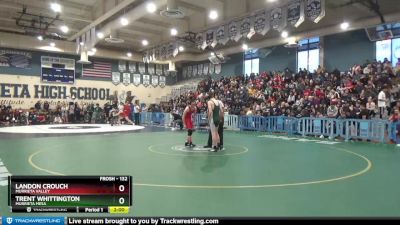 132 lbs Semifinal - Landon Crouch, Murrieta Valley vs Trent Whittington, Murrieta Mesa