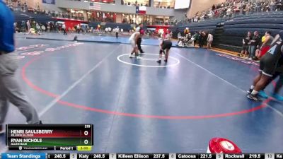215 lbs Quarterfinal - Ryan Nichols, Allen Blue vs Henri Saulsberry, Killeen Ellison