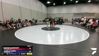 85 lbs Round 3 (6 Team) - Easton Dadiomoff, Tennessee vs Isabelle Goedl, Washington