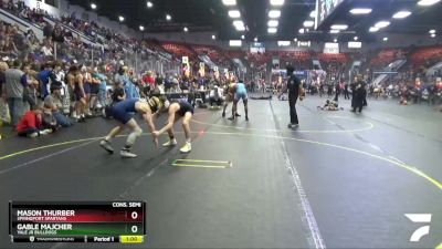 100 lbs Cons. Semi - Gable Majcher, Yale Jr Bulldogs vs Mason Thurber, Springport Spartans