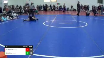 75 lbs Finals (2 Team) - Jakob Thomas, BLACKHAWK WC vs Jayden Collins, GREAT NECK WC - GREEN