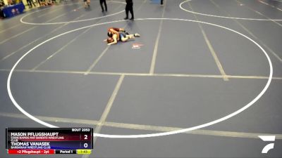 120 lbs Round 3 - Mason Pflugshaupt, Coon Rapids Mat Bandits Wrestling Club vs Thomas Vanasek, Barbarian Wrestling Club