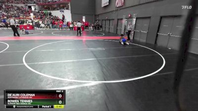 70 lbs Cons. Round 3 - De`Auri Coleman, Southside Lutheran WC vs Rowen Tennies, Slinger Red Rhinos WC