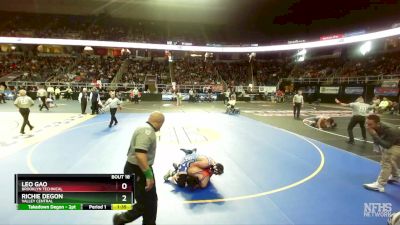 I-126 lbs Champ. Round 1 - Leo Gao, Brooklyn Technical vs Richie Degon, Valley Central