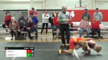 75 lbs Round 3 (4 Team) - Kai Weiss, East Kansas Eagles vs Carter Williams, Nebraska Boyz