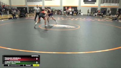 126 lbs Semifinal - Christos Panos, Iowa City, Liberty vs Teagan Kendall, Prairie, Cedar Rapids