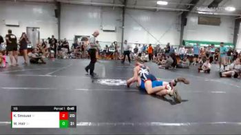 115 lbs Round 3 (8 Team) - Will Hair, Steel Valley Renegades vs Kellen Smouse, Team Palmetto