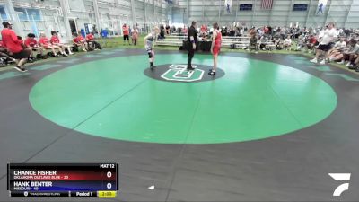 113 lbs Quarters & 1st Wb (16 Team) - Chance Fisher, Oklahoma Outlaws Blue vs Hank Benter, Missouri