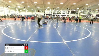 130 lbs Consi Of 8 #2 - Brandon Gray, Newport vs Stephen Whisler, Smitty's Wrestling Barn