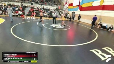 126 lbs Quarterfinal - Wyhatt Keith, Campbell County vs Andrew Gonzales, Central
