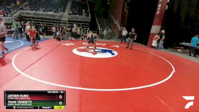 92 lbs Quarterfinal - Jayden Kubo, Camel Kids Wrestling vs Tavin Vendetti, Green River Grapplers