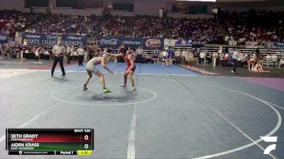 D 1 132 lbs Quarterfinal - Seth Grady, Fontainebleau vs Aiden Krass, East Ascension