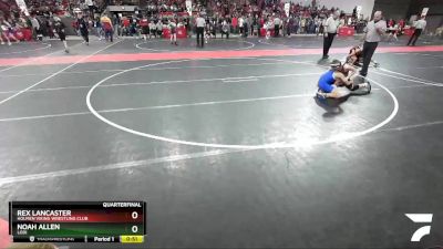 88 lbs Quarterfinal - Rex Lancaster, Holmen Viking Wrestling Club vs Noah Allen, Lodi