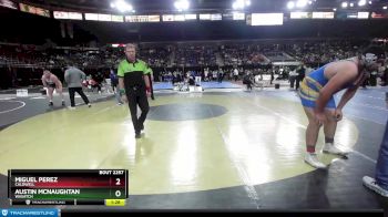 285 lbs 3rd Place Match - Austin McNaughtan, Wasatch vs Miguel Perez, Caldwell