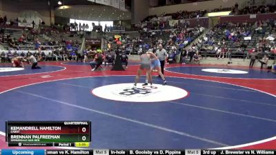 6A 157 lbs Quarterfinal - Brennan Palfreeman, Springdale Har-Ber vs Kemandrell Hamilton, Cabot