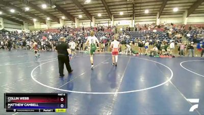 195 lbs Cons. Round 2 - Collin Webb, UT vs Matthew Cambell, UT