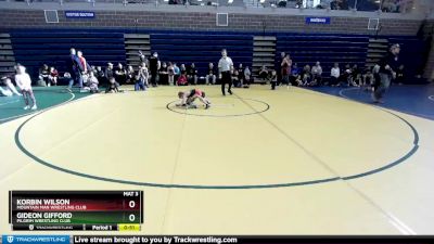 43 lbs Round 4 - Gideon Gifford, Pilgrim Wrestling Club vs Korbin Wilson, Mountain Man Wrestling Club