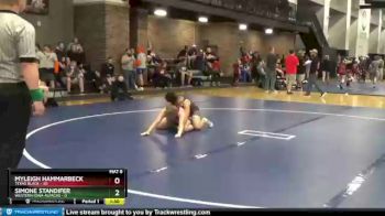 130 lbs Round 4 (6 Team) - Myleigh Hammarbeck, Texas Black vs Simone Standifer, Western Iowa Alpacas