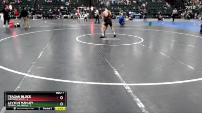 133 lbs Finals (2 Team) - Leyton Manley, Central Oklahoma vs Teagan Block, Northern State