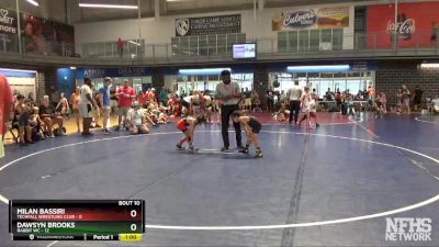 50 lbs Round 3 (8 Team) - Dawsyn Brooks, Rabbit WC vs Milan Bassiri, Techfall Wrestling Club