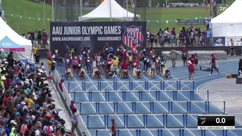 Youth Boys' 100m Hurdles Championship, Semi-Finals 4 - Age 13