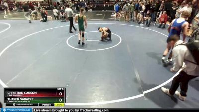 145 lbs Champ. Round 1 - Thayer Sabatke, Lakeland High School vs Christian Carson, Lake Roosevelt