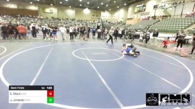 130 lbs Semifinal - Ethan Stout, Anderson Attack WC vs James Jimenez, Predators WC