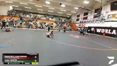 63 lbs Cons. Round 2 - Hugh Martin, Lander Tiger Tough Wrestling vs Francisco Juan Roman, Riverton USA Wrestling