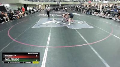 138 lbs Quarterfinals (8 Team) - Peyton Cox, Washington vs Owen Denstad, Caledonia-Houston