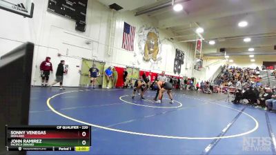 220 lbs Champ. Round 1 - John Ramirez, Pacifica Oxnard vs Sonny Venegas, Highland