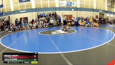 43 lbs Round 1 (10 Team) - Brooks Riesen, East Noble TUF vs Maya Blower, Mishawaka Wrestling Club