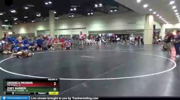 114 lbs Round 5 (10 Team) - Zoey Barber, Nebraska Tsunami vs Javanica Mickens, The Angels