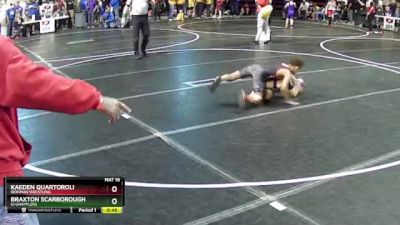 95 lbs Cons. Round 4 - Braxton Scarborough, GI Grapplers vs Kaeden Quartoroli, IRONMAN WRESTLING