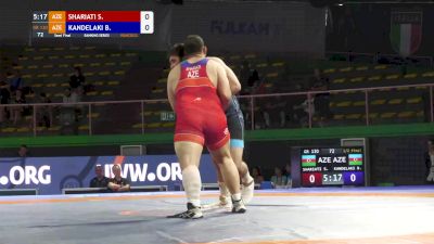 130 kg Semifinal - Sabah Shariati, AZE vs Beka Kandelaki, AZE