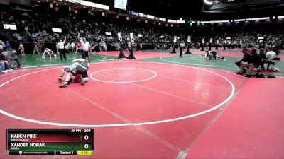 209 lbs Quarterfinal - Xander Horak, AWRA vs Kaden Pike, Unattached