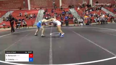 74 kg Consolation - David Berkovich, New York City RTC vs Sammy Cokeley, Indiana RTC