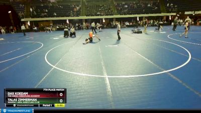 125 lbs 7th Place Match - Talas Zimmerman, Waverly Area Wrestling Club vs Dax Koedam, The Arena Wrestling Academy