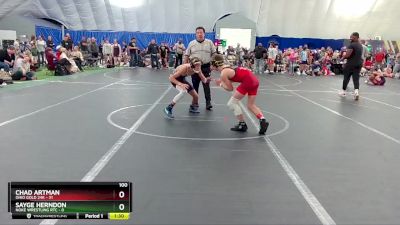 100 lbs Round 2 (8 Team) - Chad Artman, Ohio Gold 24k vs Sayge Herndon, Noke Wrestling RTC